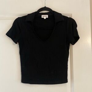 Superdown collard T-shirt